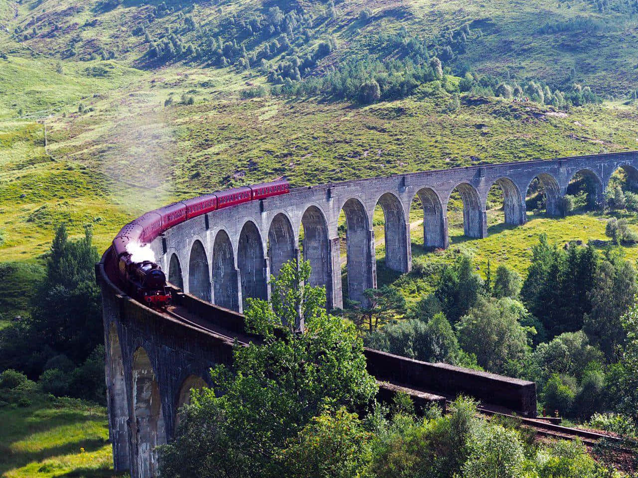 Hogwarts Express Train On The Stunning Magical Journey Wallpaper