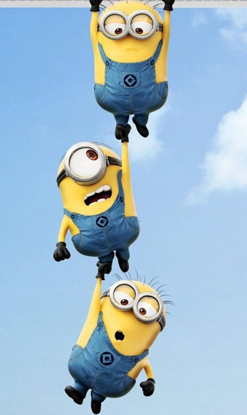 Holding Minion Phone Wallpaper