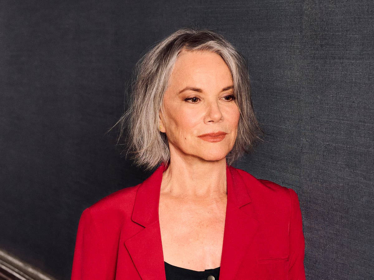 Hollywood Actress Barbara Hershey Sporting A Stylish Gray Hair Look Wallpaper