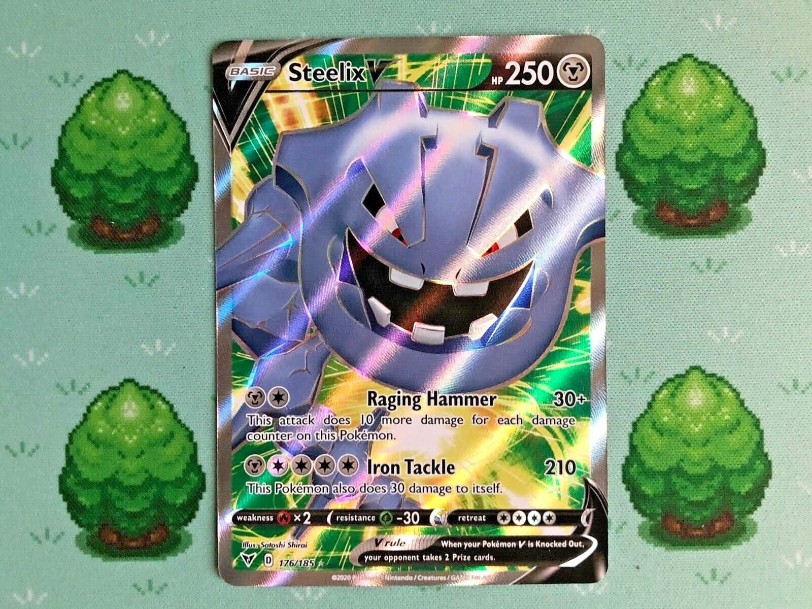 Holographic Steelix Card Wallpaper