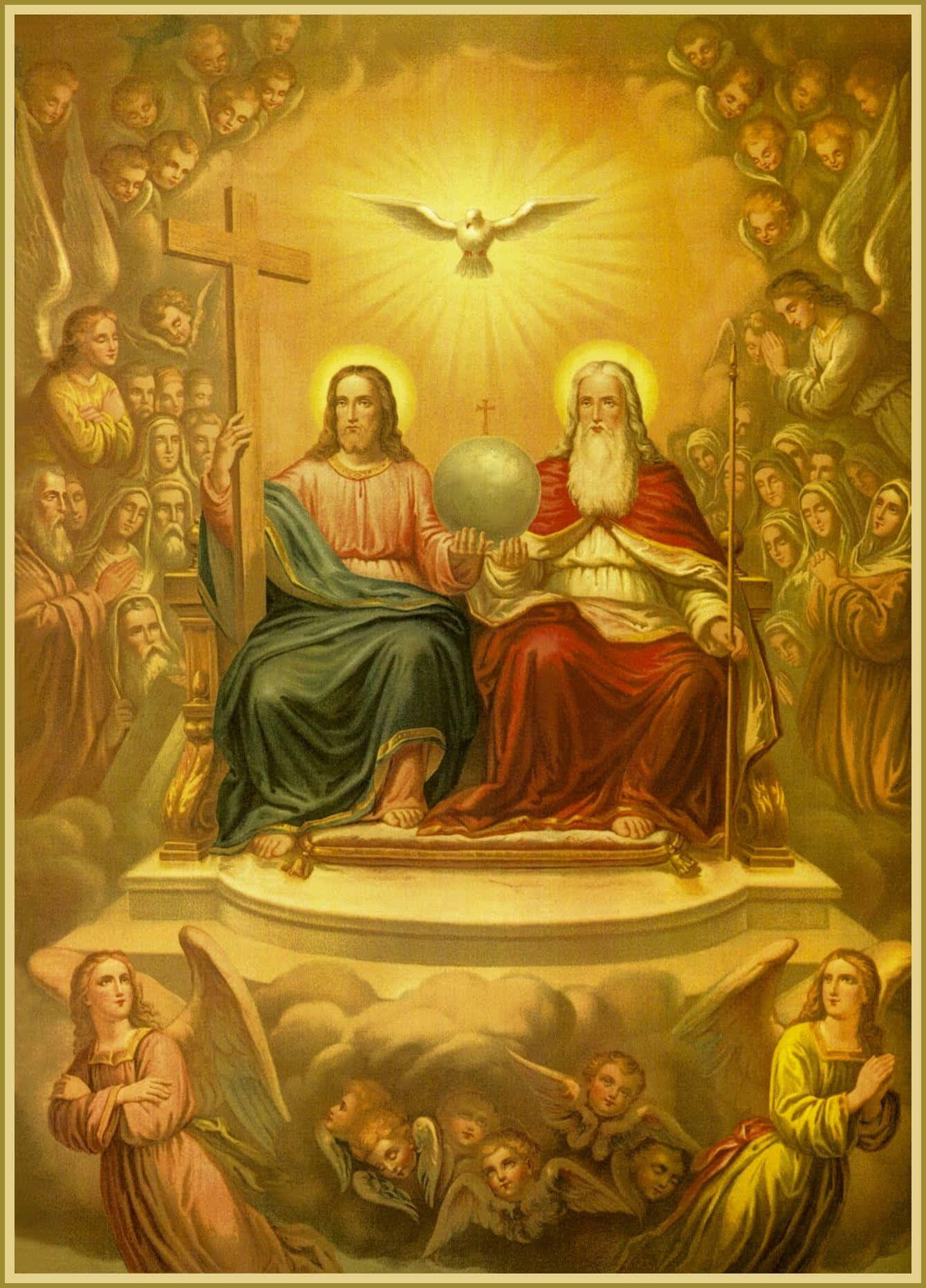 Holy Trinity - Father, Son, And Holy Spirit Wallpaper