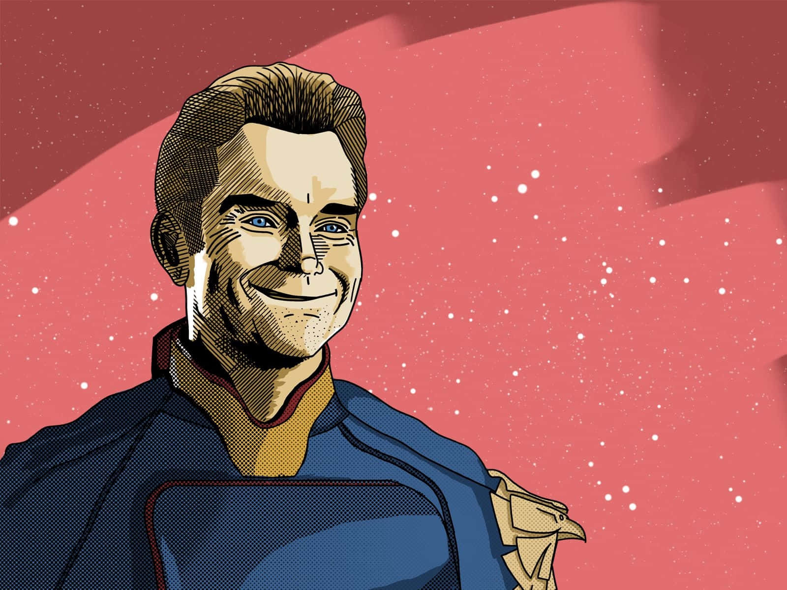 Homelander Comic Style Illustration Wallpaper