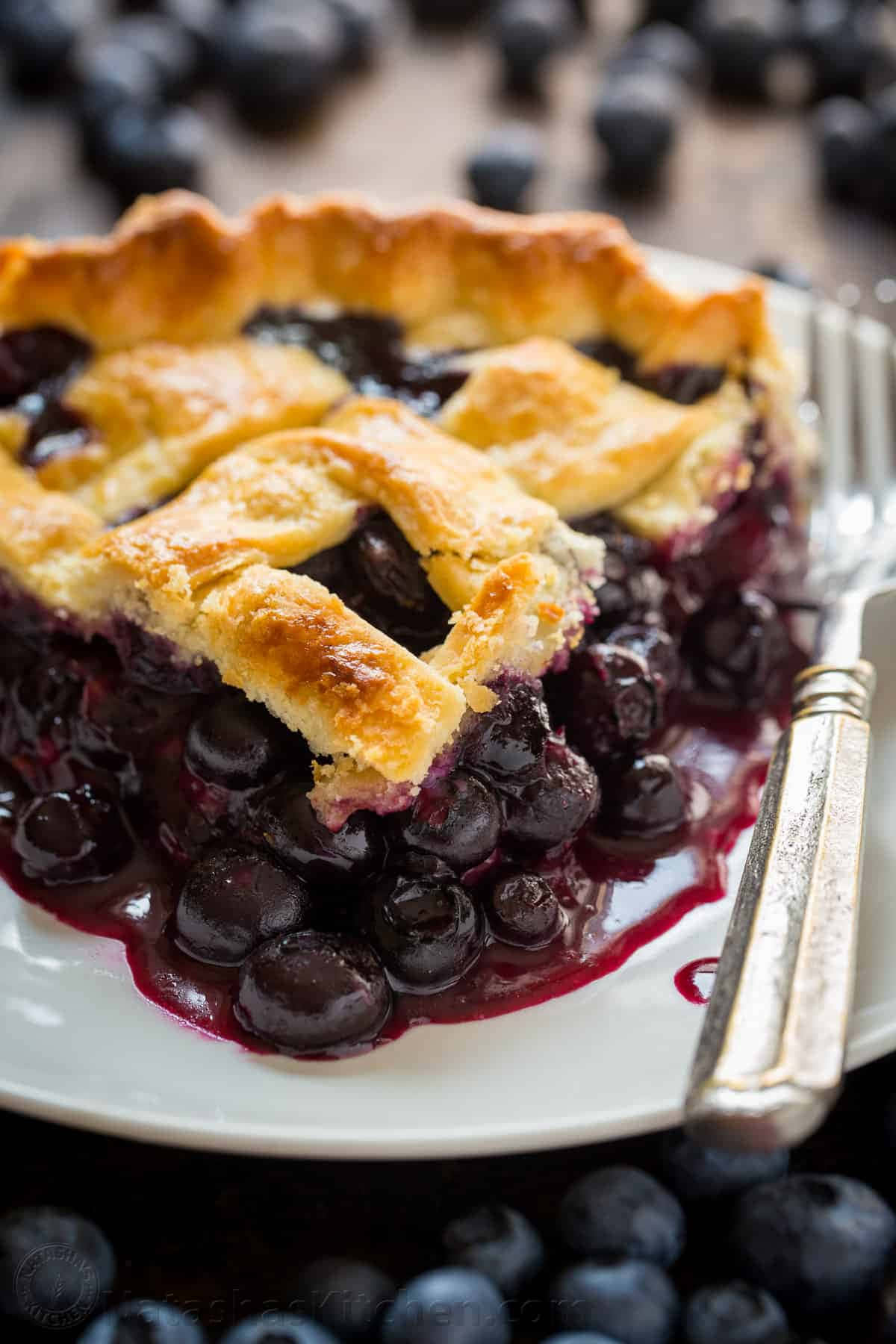 Homemade Blueberry Pie With Flaky Lattice Crust Wallpaper