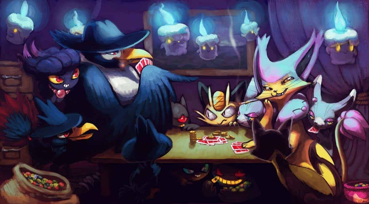 Honchkrow Playing Card Game Wallpaper