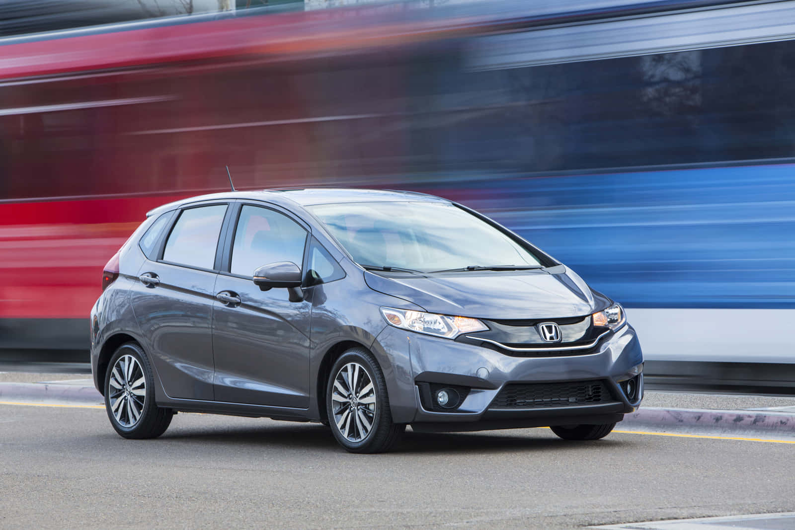 Honda Fit 2020 In Vibrant Blue Exterior Wallpaper