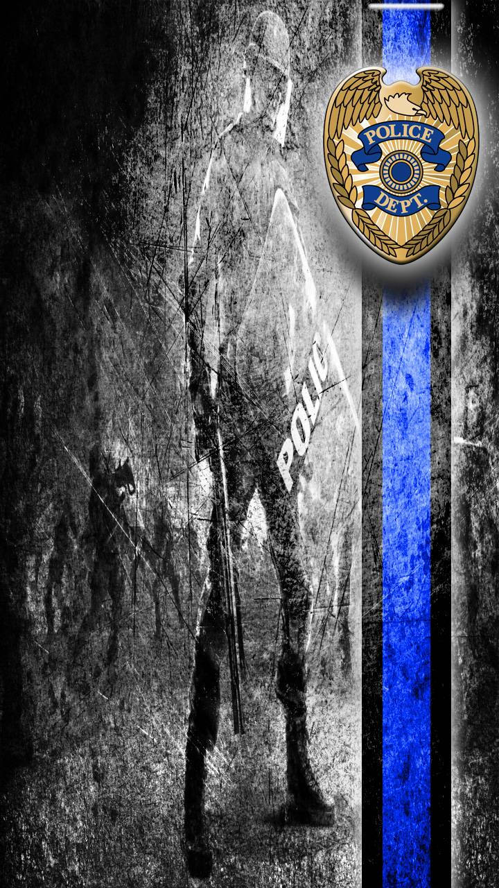 Honoring The Police Officers That Serve For The Thin Blue Line Wallpaper