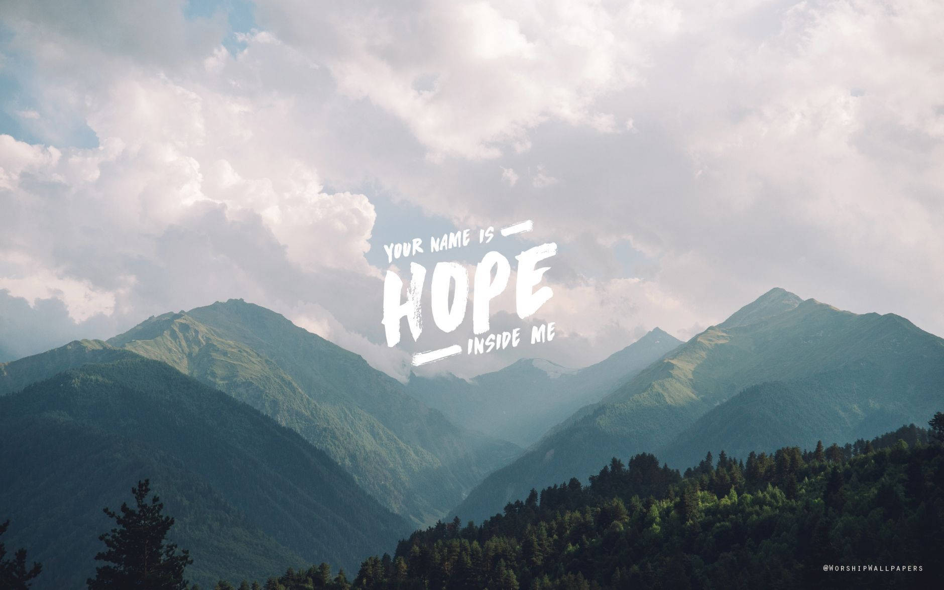 Hope Mountain Aesthetic Laptop Wallpaper