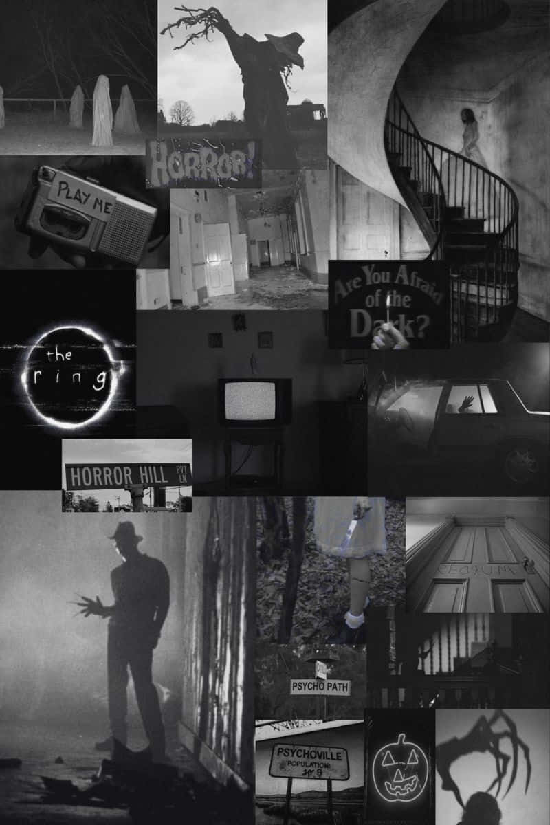 Horror Collage Aesthetic.jpg Wallpaper