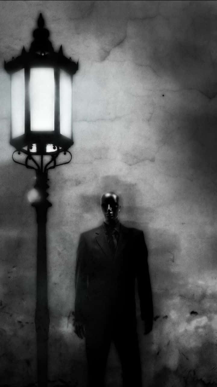 Horror Iphone Slenderman Lamp Post Wallpaper