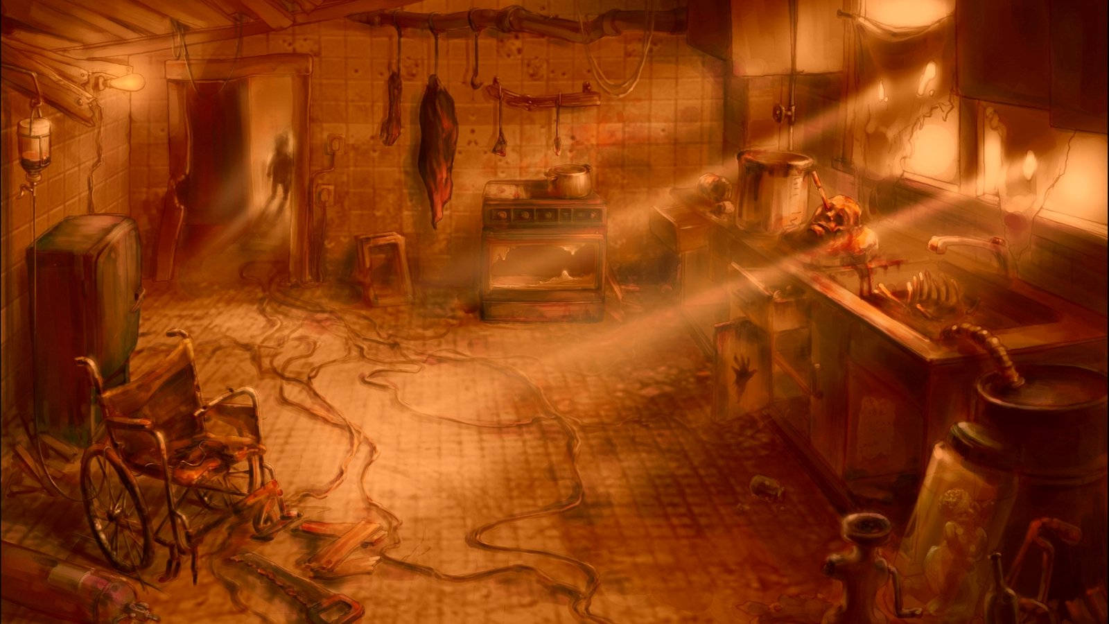 Horror Kitchen Full Hd 1600x900 Wallpaper