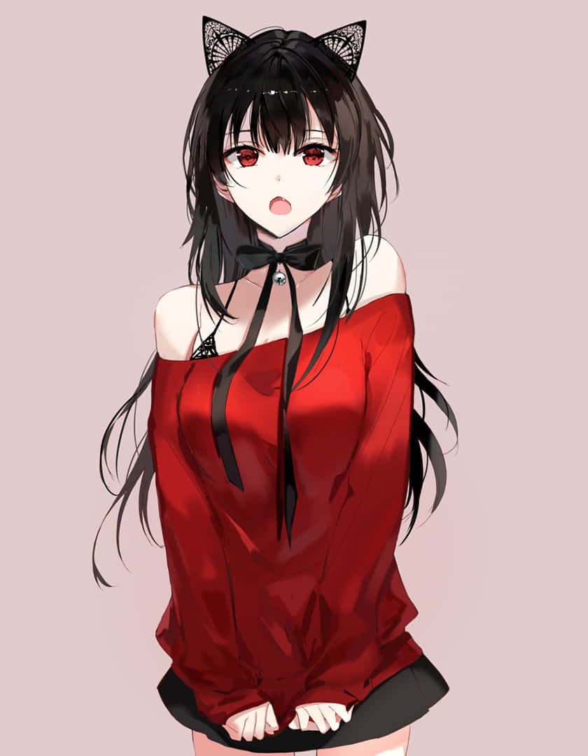 Hot Anime Girl Red Eyes Wallpaper