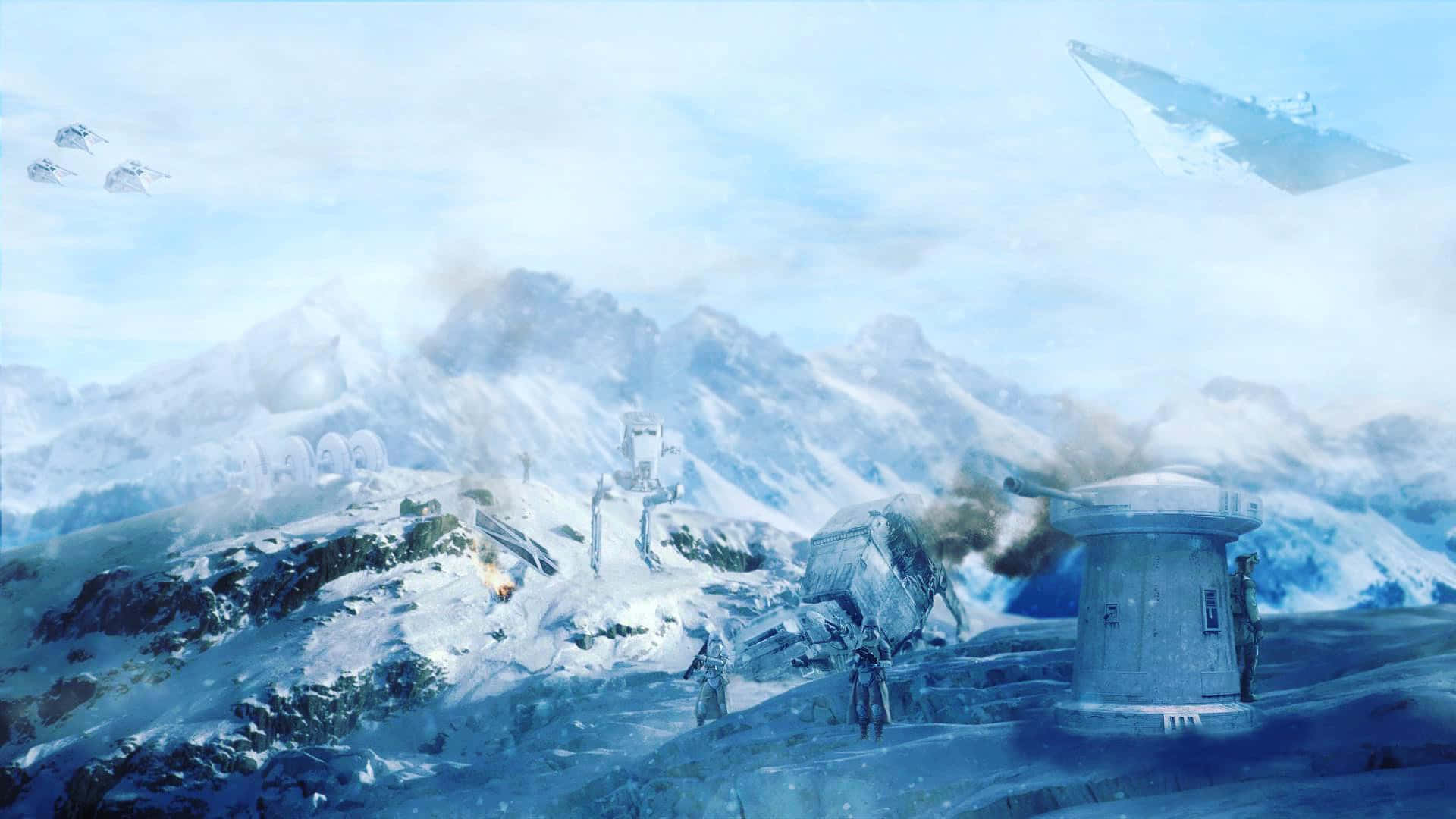 Hoth - A Majestic Landscape Of Snow And Ice Wallpaper