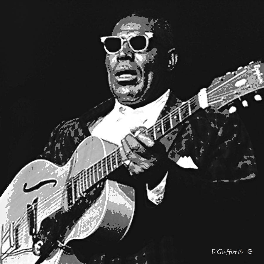 Howlin Wolf Playing The Guitar Blues Singer Wallpaper