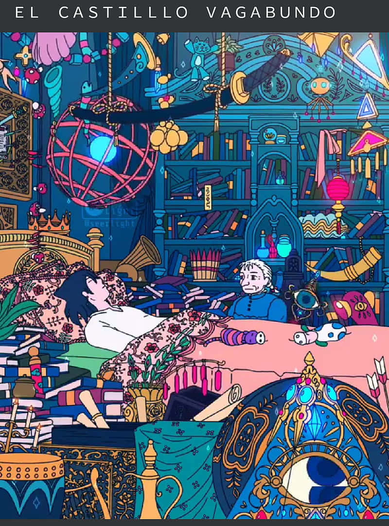 Howls Moving Castle Interior Scene Wallpaper