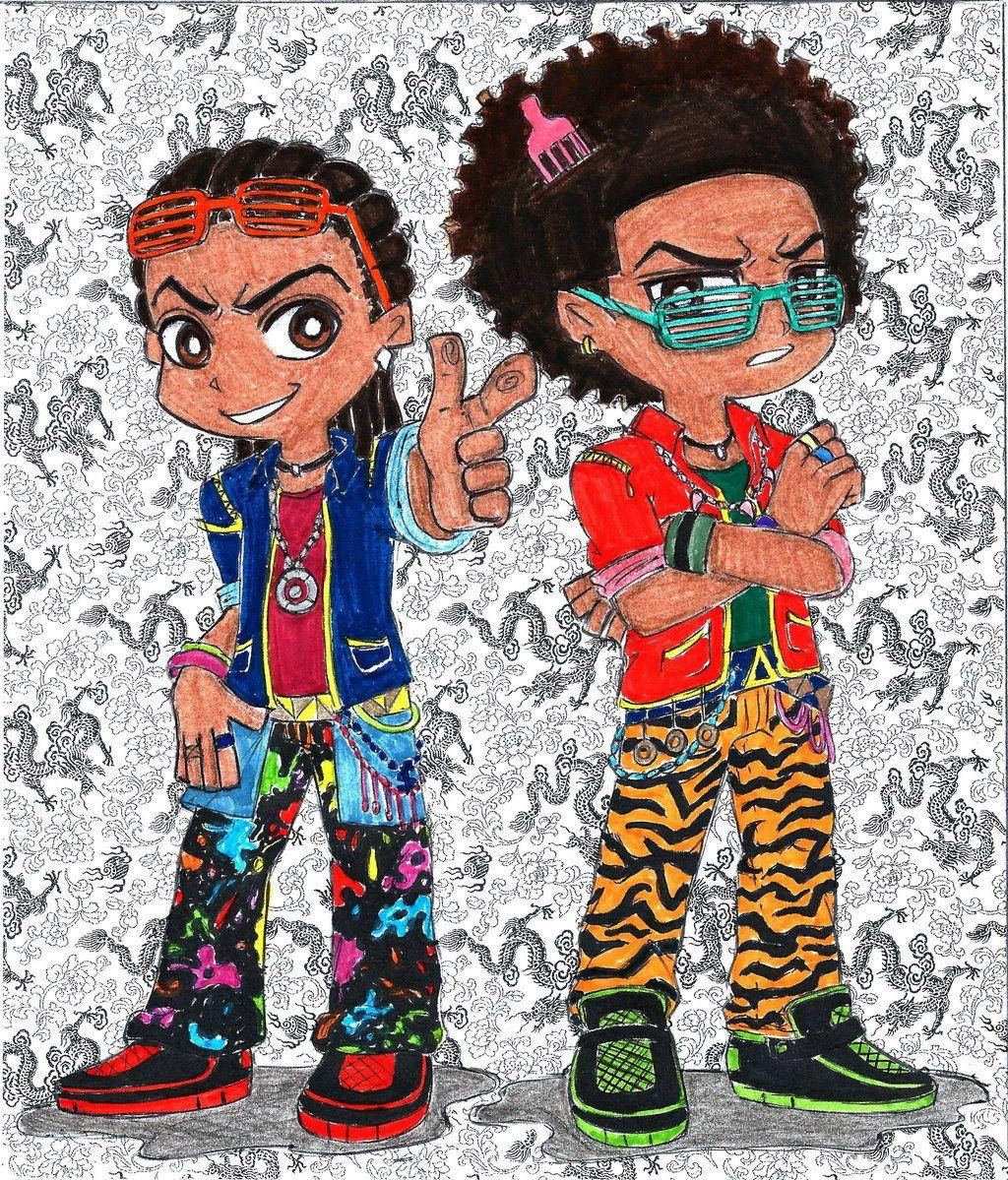 Huey Freeman And Riley Freeman Cool Wallpaper