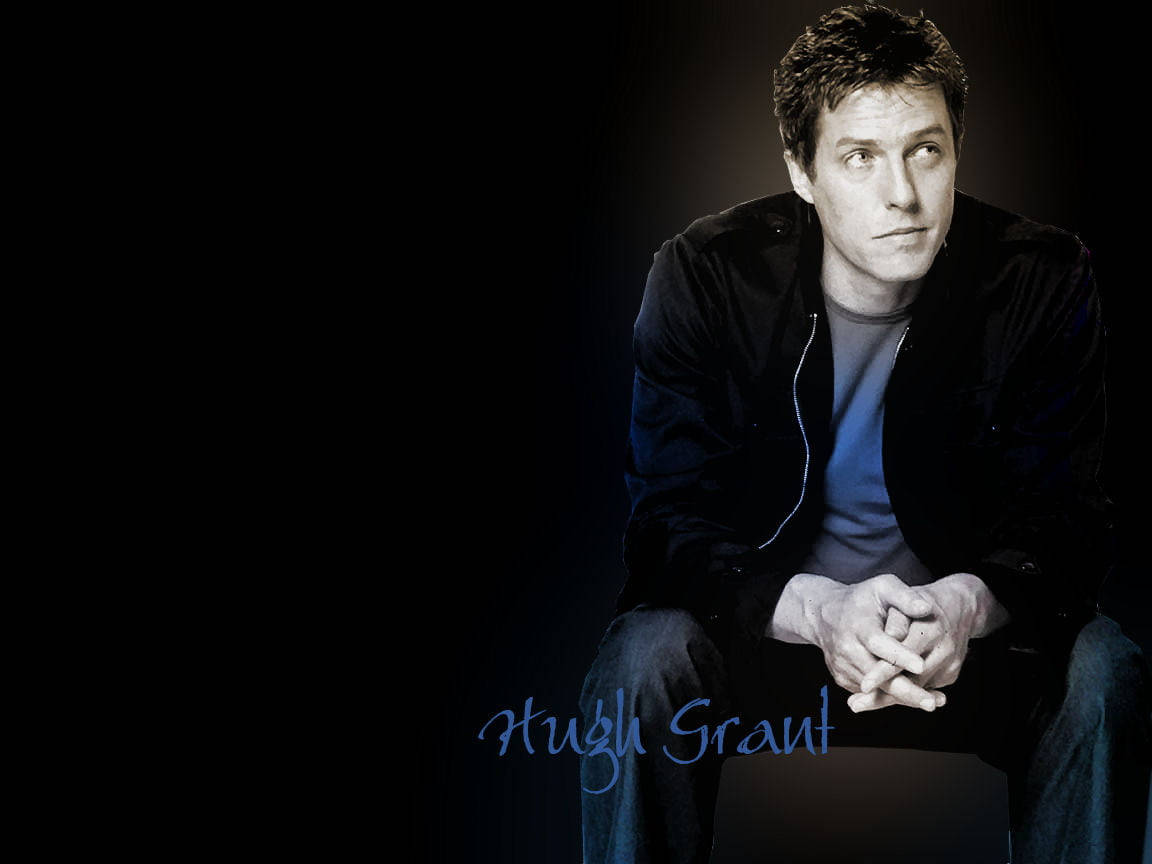 Hugh Grant Black Background Wallpaper