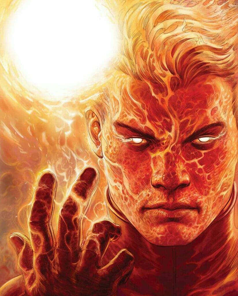 Human Torch Flame On Illustration Wallpaper