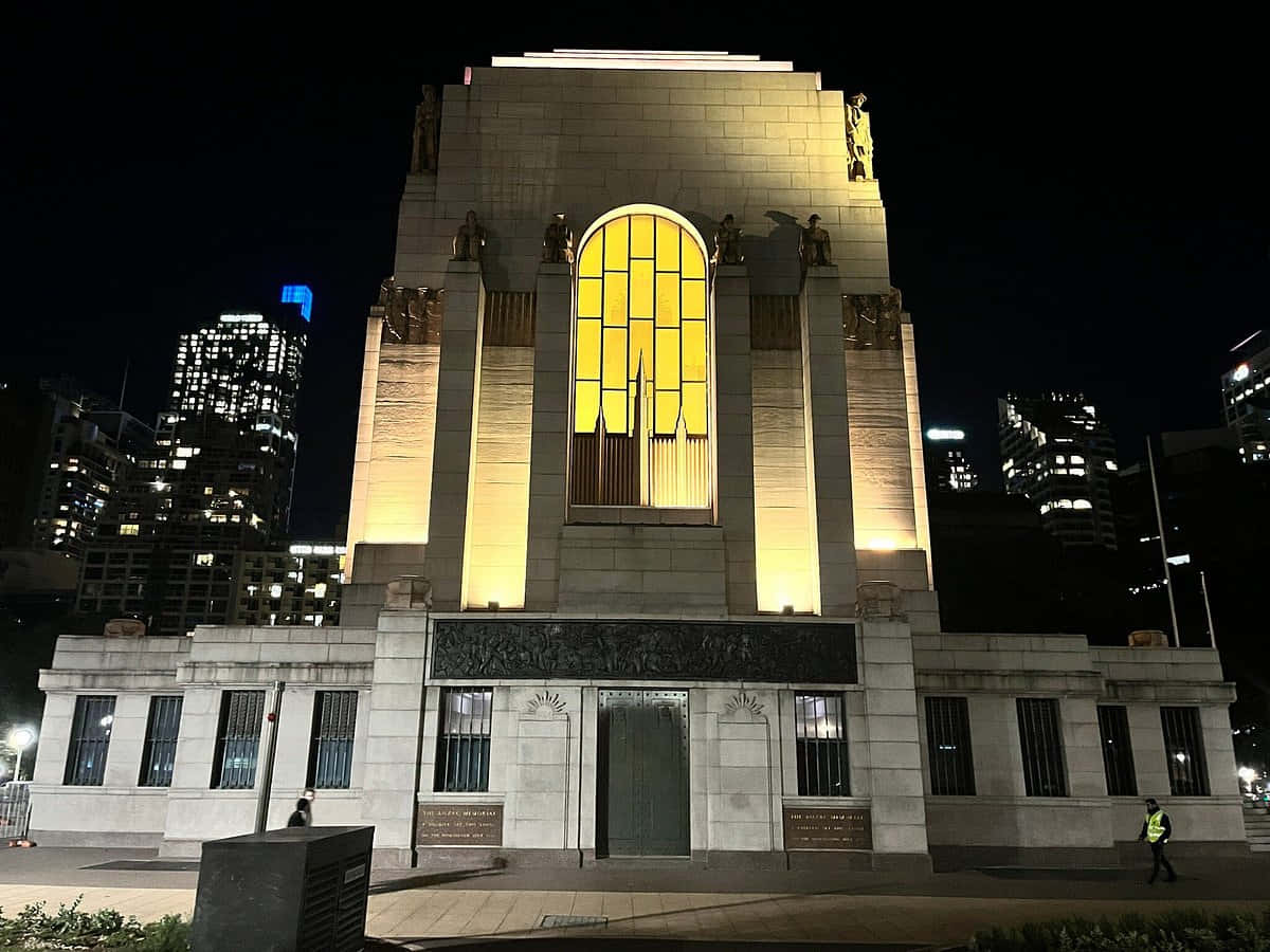 Hyde Park Sydney Anzac Memorial Night Wallpaper