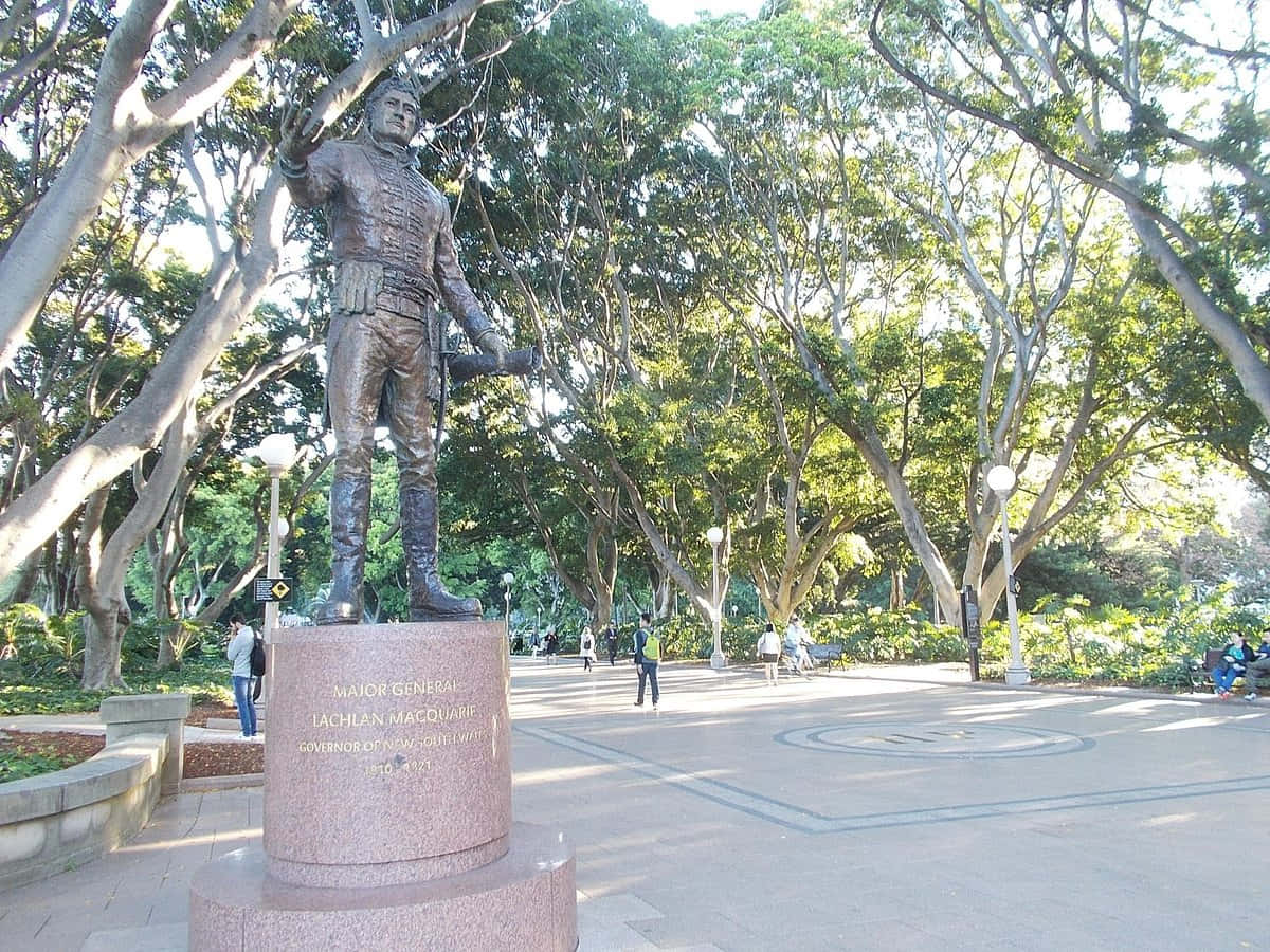 Hyde Park Sydney Macquarie Statue Wallpaper