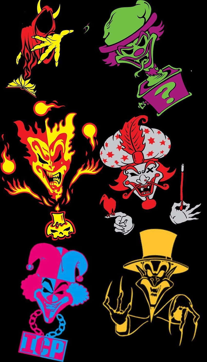 I C P Animated Clown Characters Wallpaper