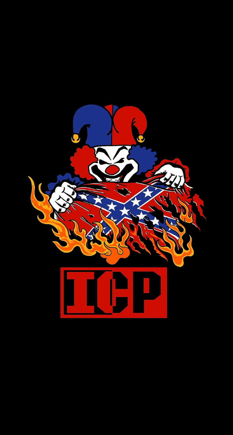 I C P Clown Ripping Flag Wallpaper