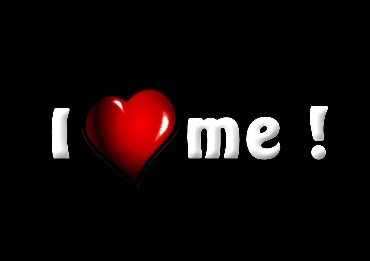 I Love Me Heart Graphic Wallpaper