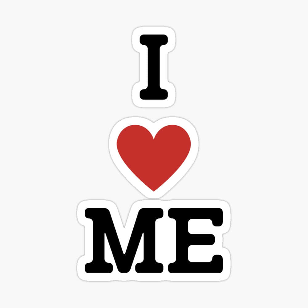 I Love Me Sticker Design Wallpaper