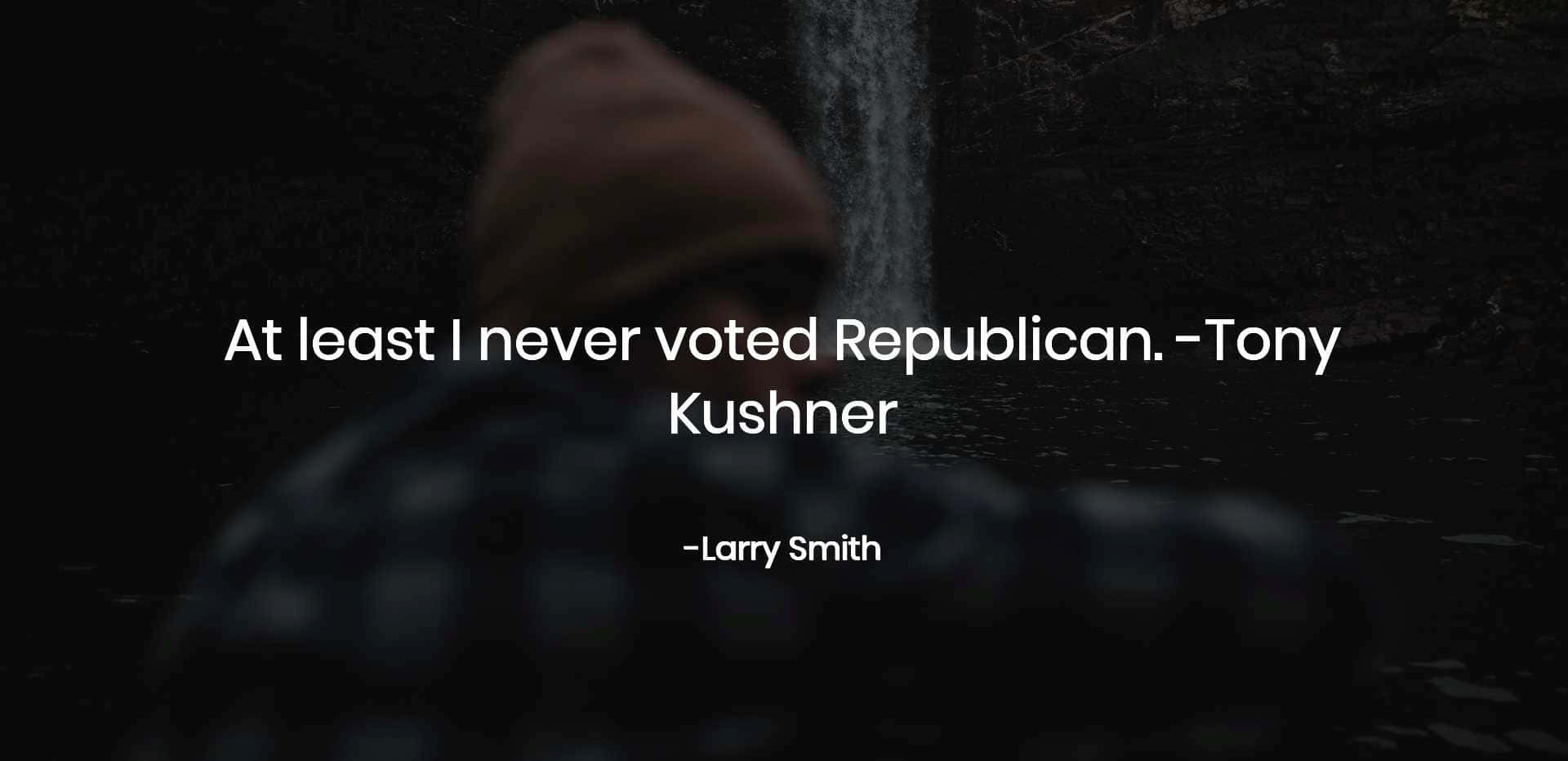 I Never Voted Republican Wallpaper