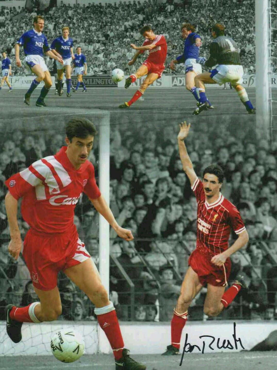 Ian Rush Football Autographed Vintage Photography Wallpaper