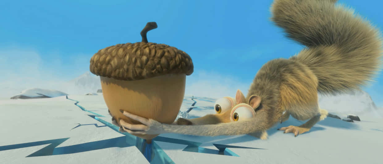 Ice Age Continental Drift Scrat Getting The Acorn Wallpaper