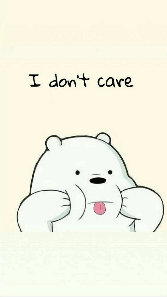 Ice Bear I Don't Care Wallpaper