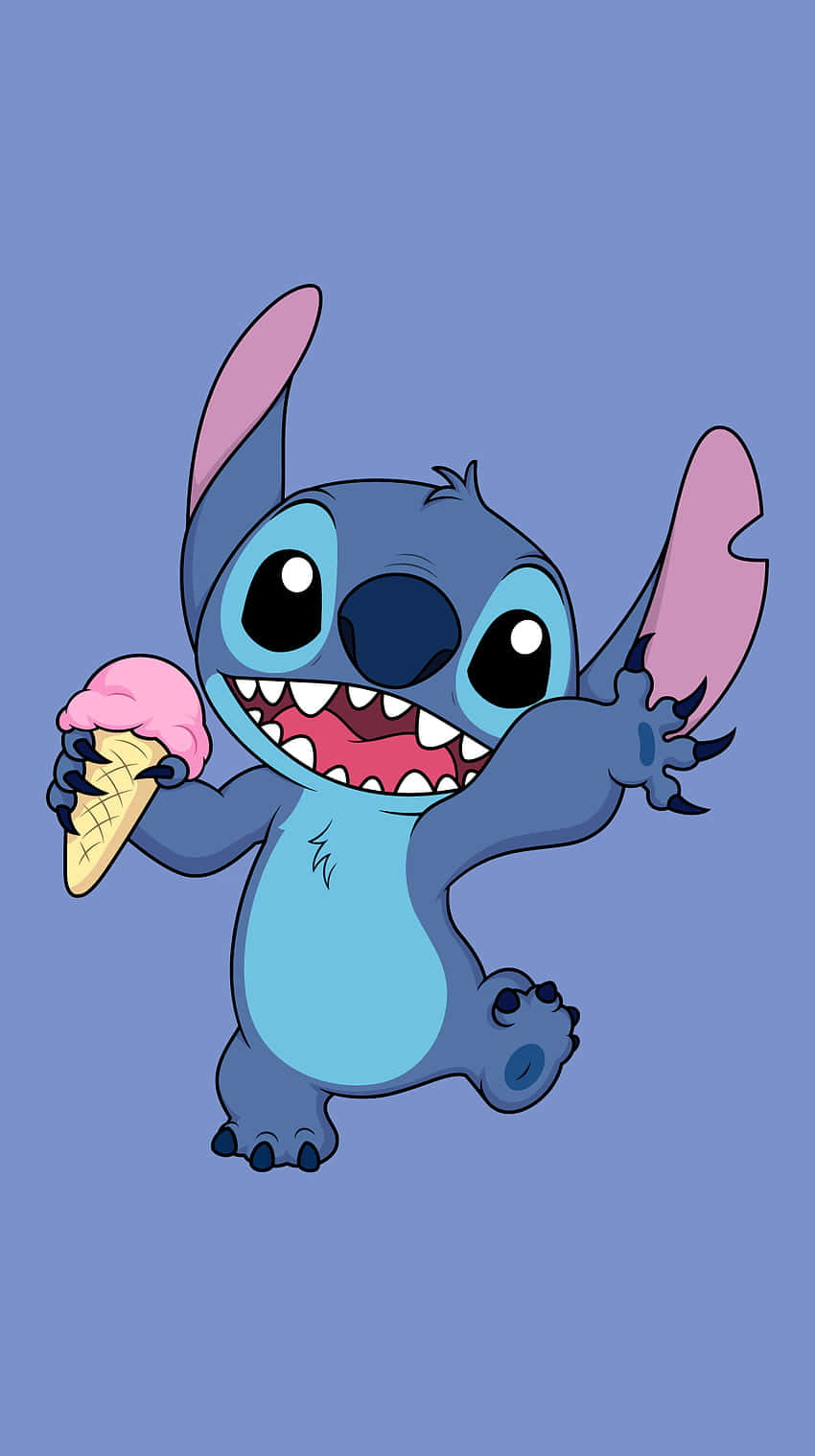 Ice Cream Stitch Cartoon Pfp Wallpaper