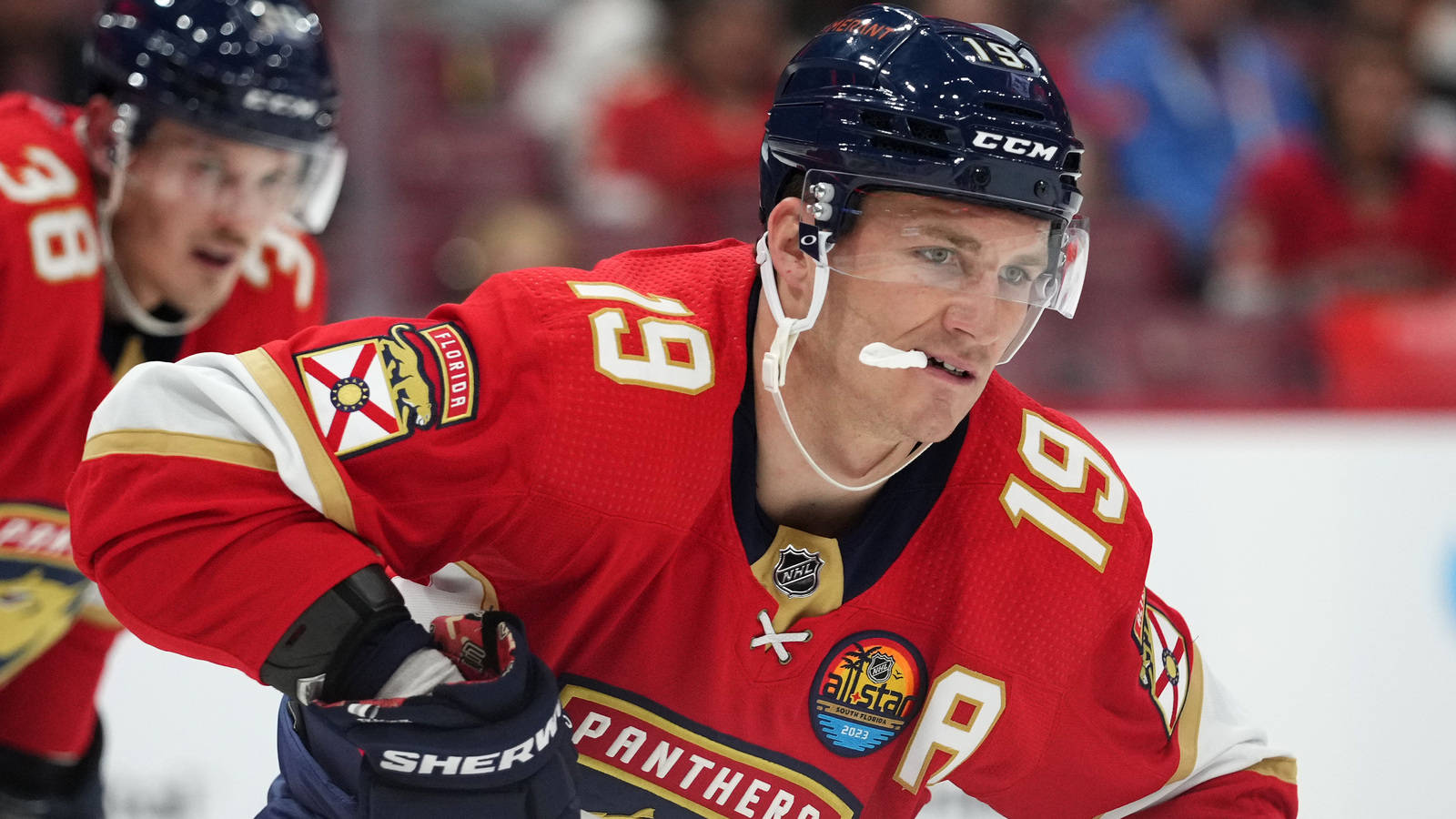 Ice Hockey Athlete Matthew Tkachuk Florida Red Panthers Wallpaper