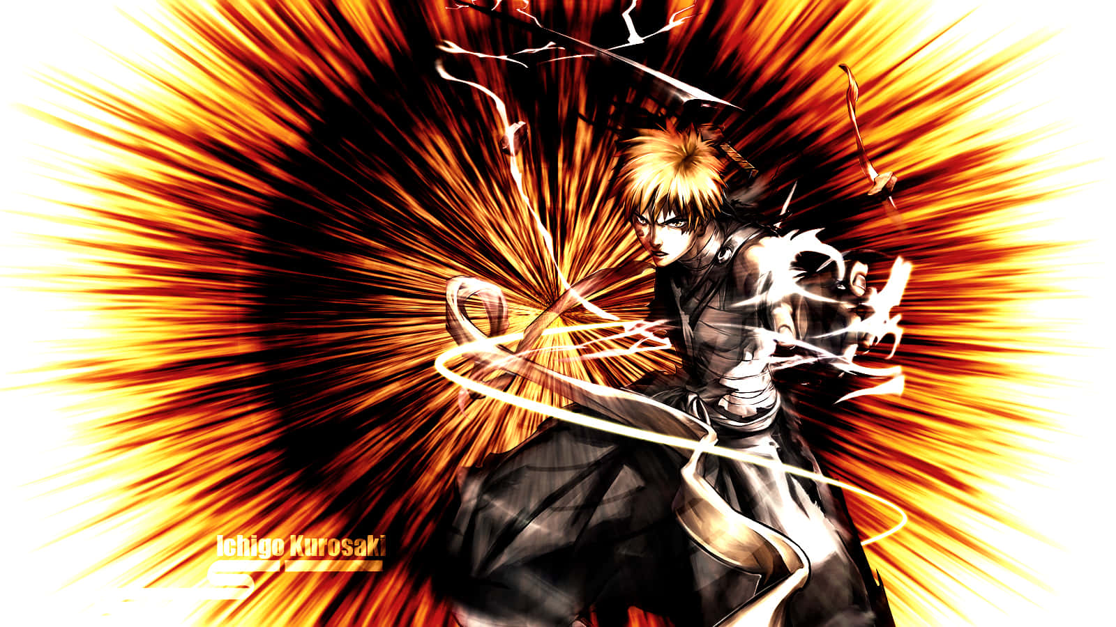 Ichigo Kurosaki Energy Burst Wallpaper