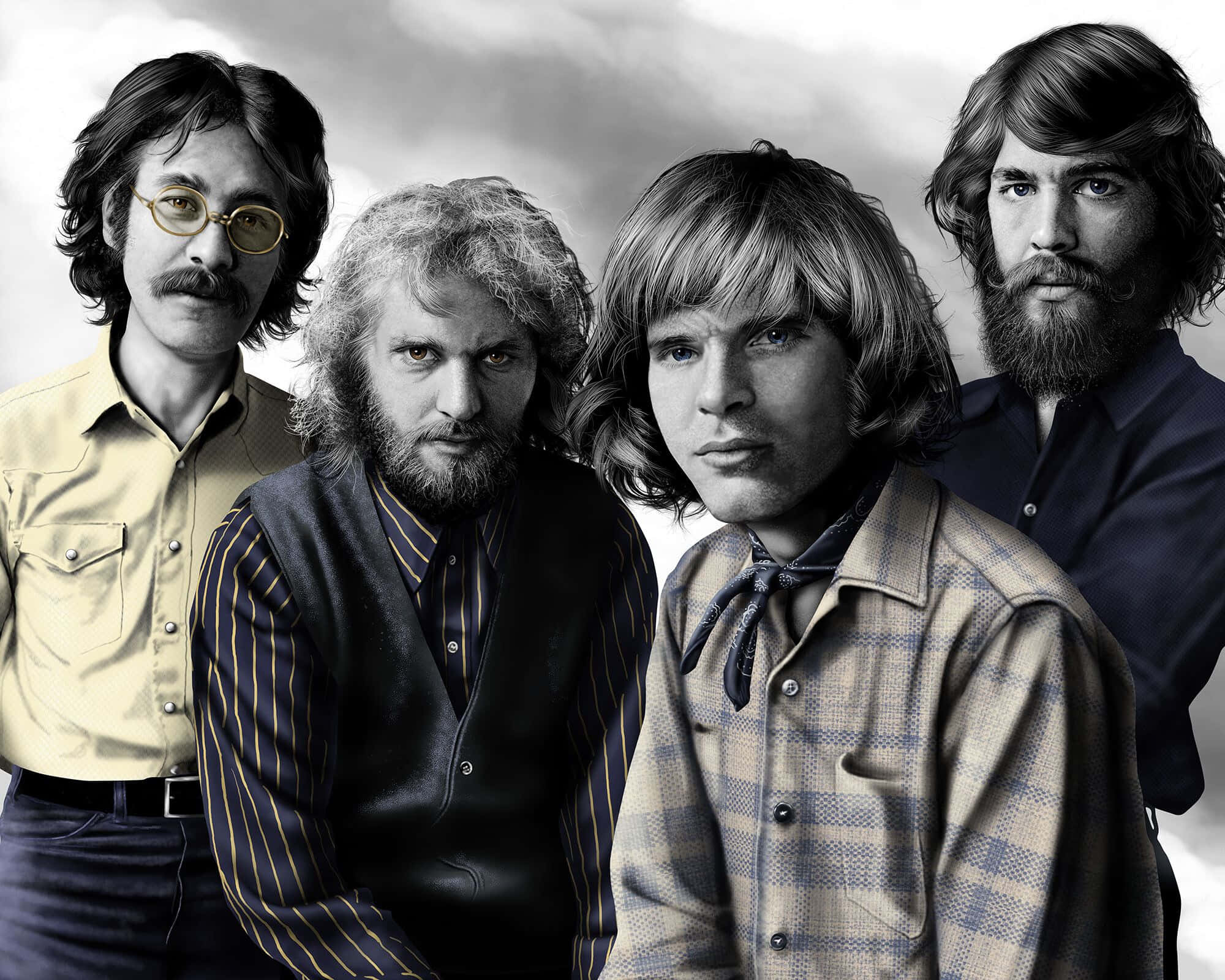 Iconic 1960's Rock Band Creedence Clearwater Revival Wallpaper