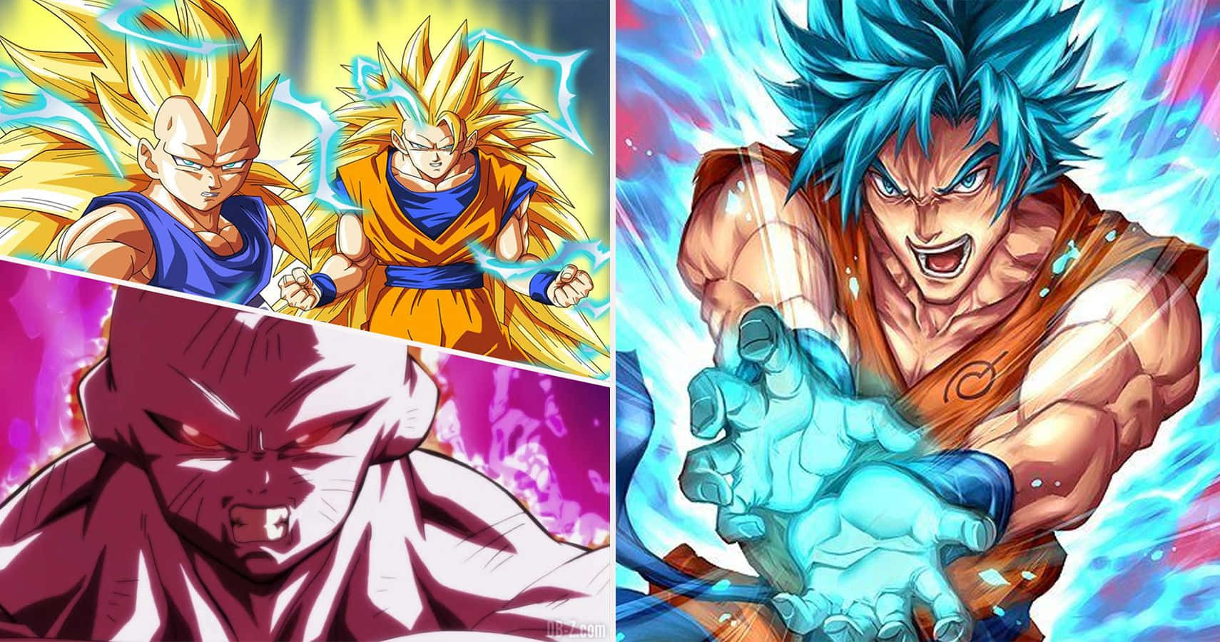 Iconic Dragon Ball Characters - Goku, Vegeta & Broly Wallpaper