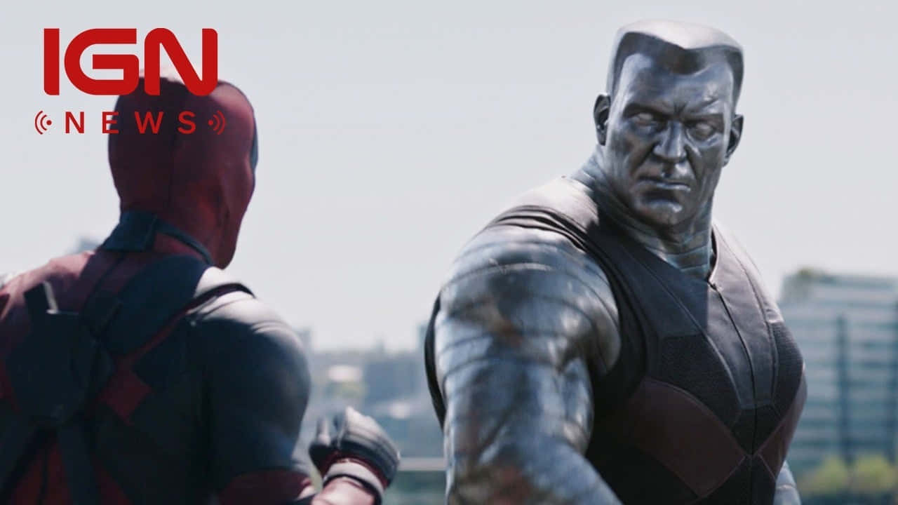 Iconic Duo Of Deadpool And Colossus From Marvel Universe Wallpaper