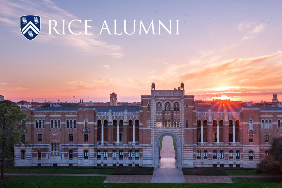 Iconic Entry Facade Of Rice University Wallpaper