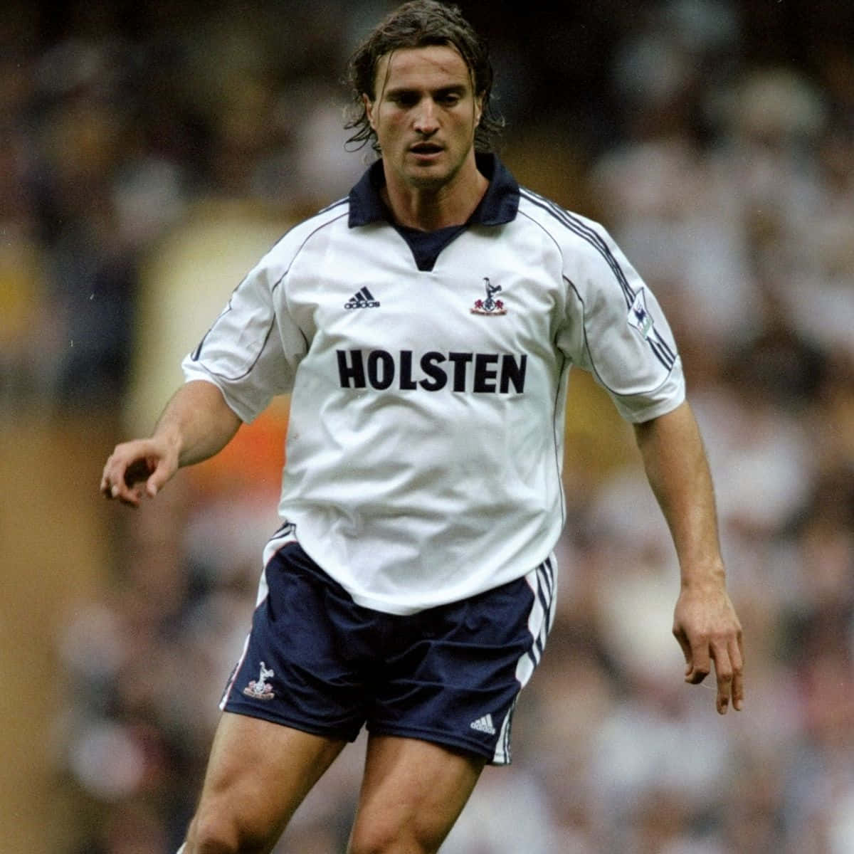 Iconic Football Star, David Ginola In Action Wallpaper