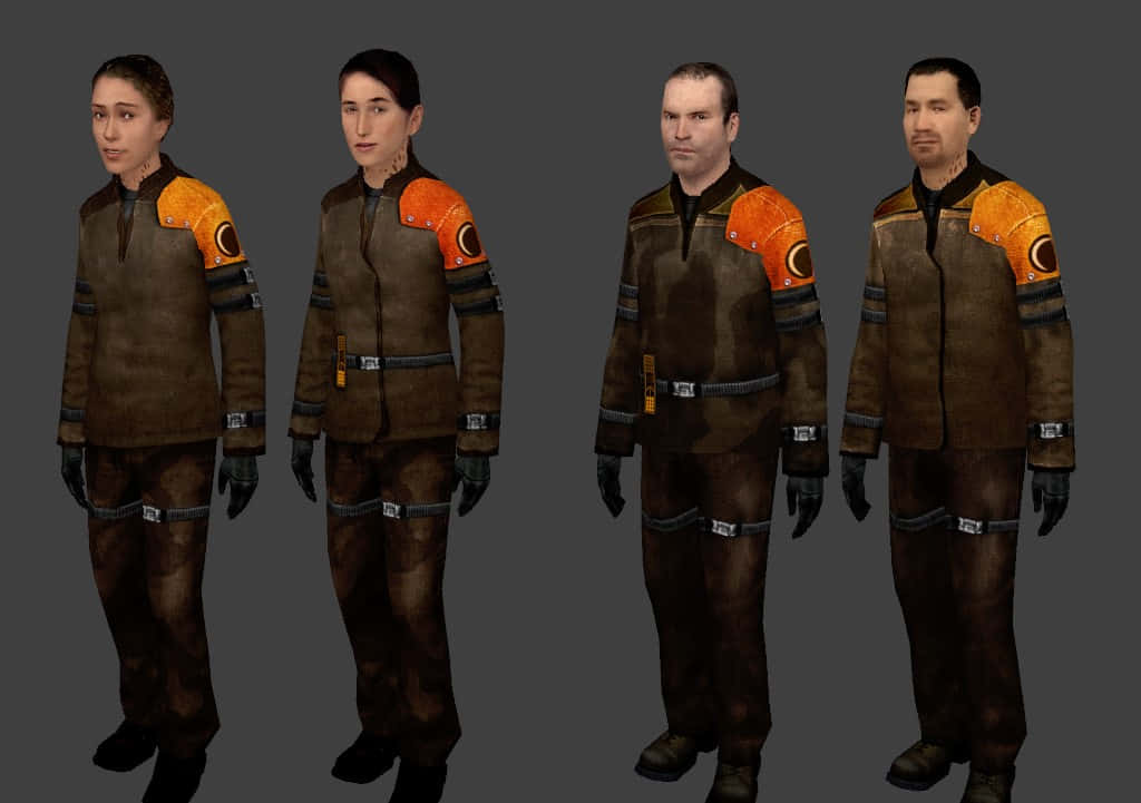 Iconic Half-life Characters Gathered Together Wallpaper