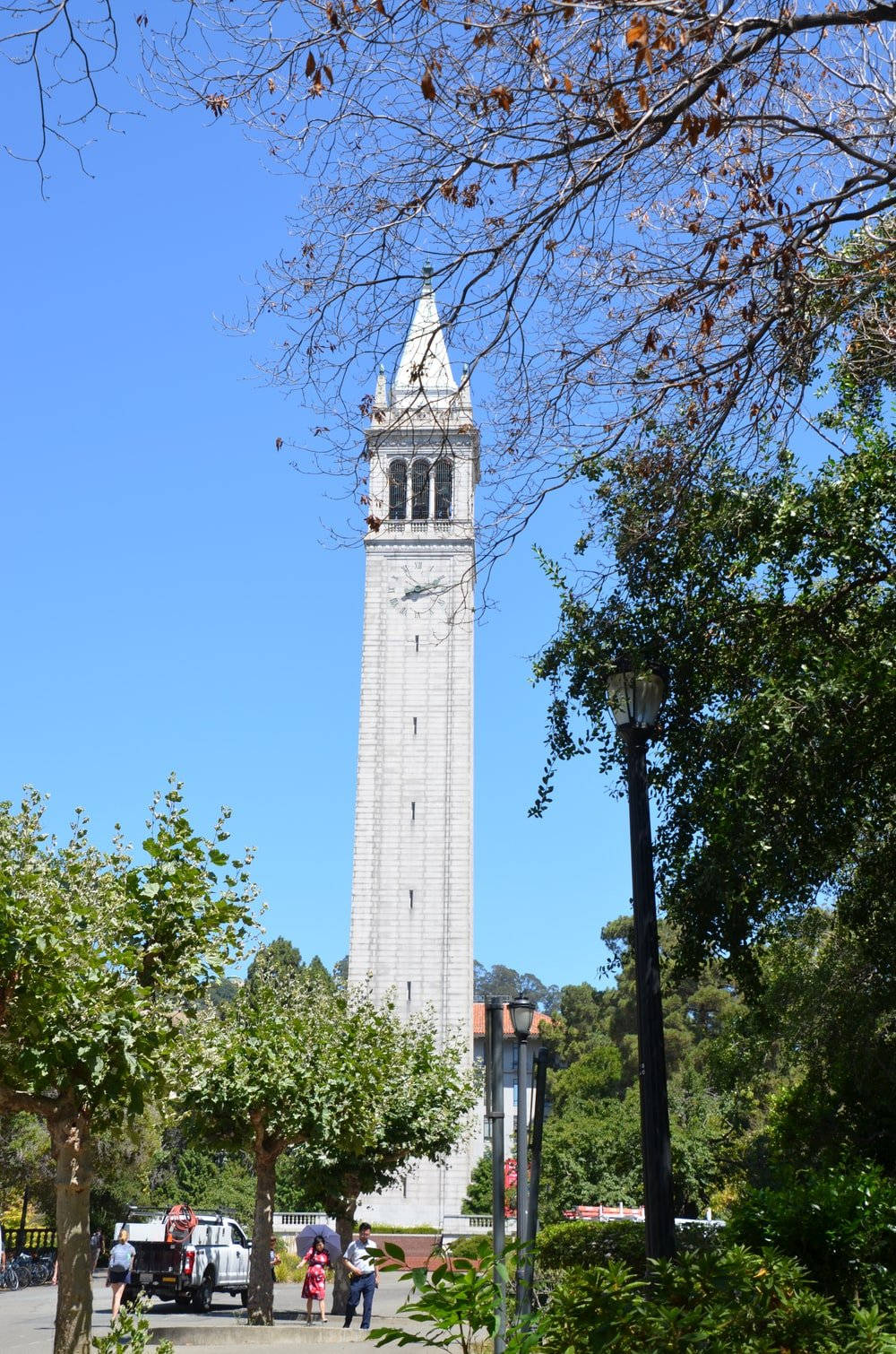 Iconic Sather Tower At Ucb In Pristine White Filter Wallpaper