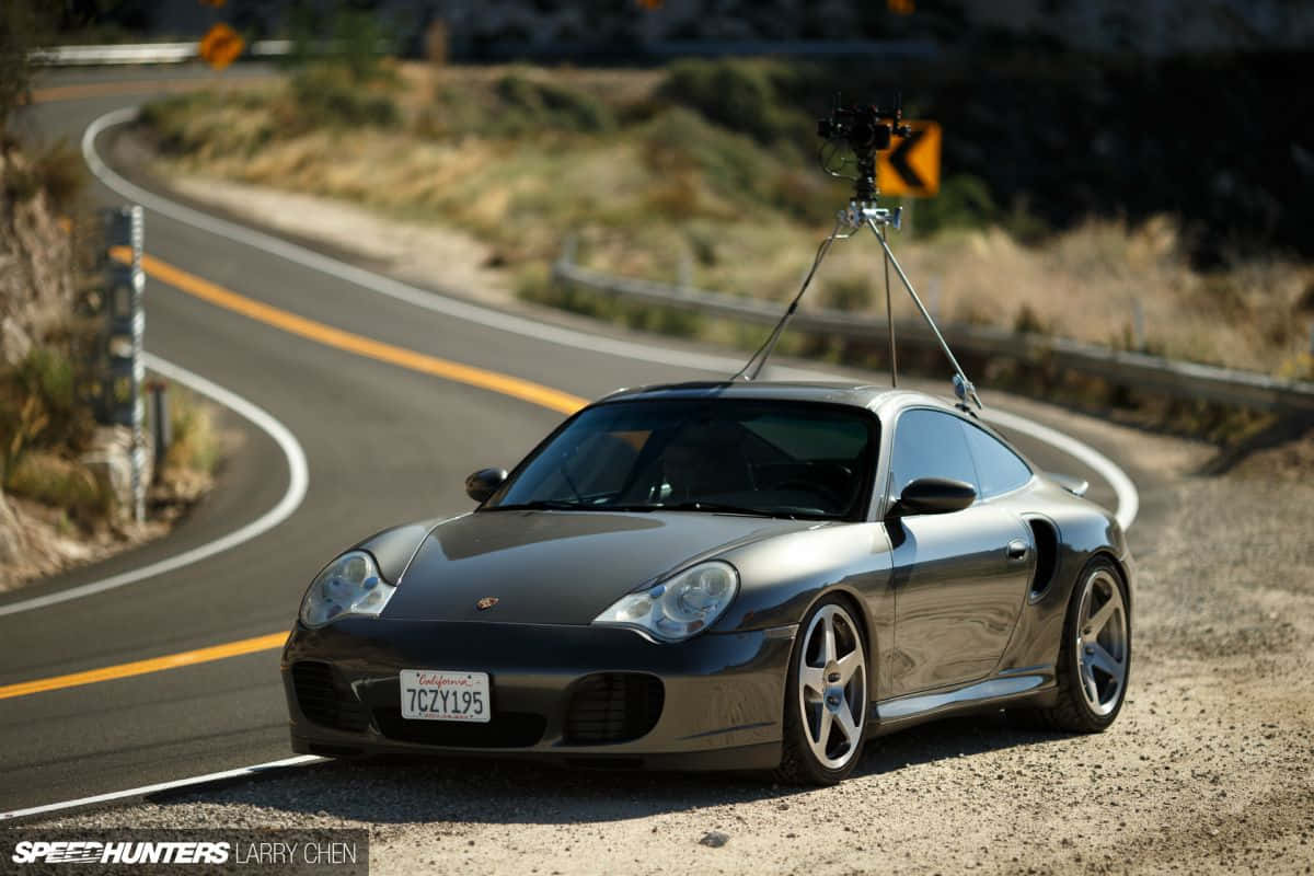 Iconic Speed: Sleek Porsche 996 Turbo Wallpaper