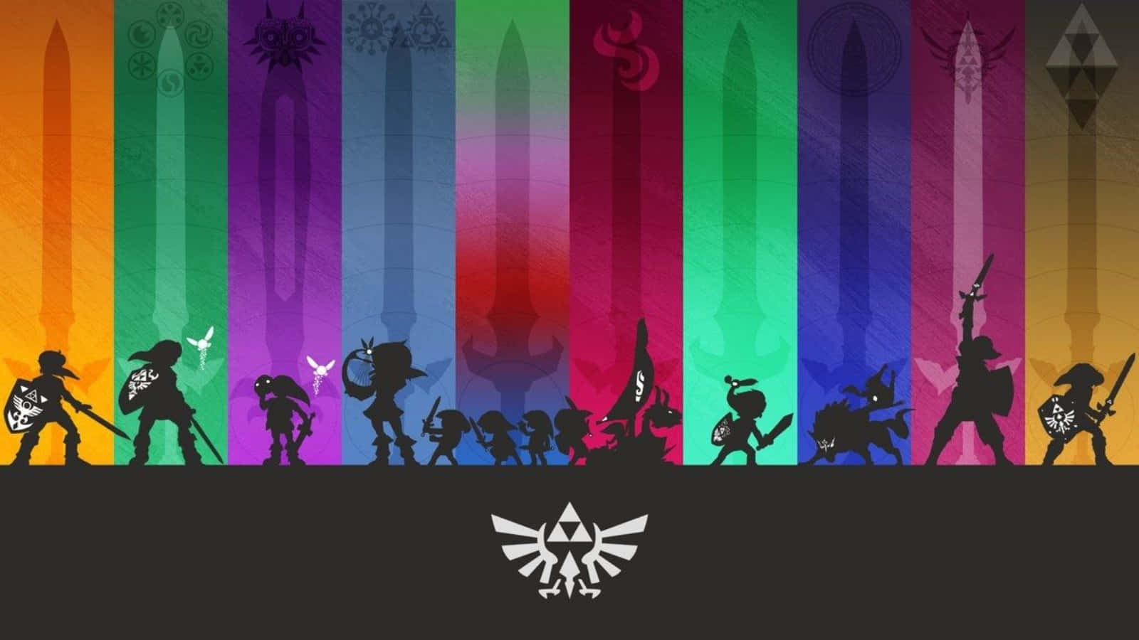 Iconic The Legend Of Zelda Characters Gathered Together Wallpaper