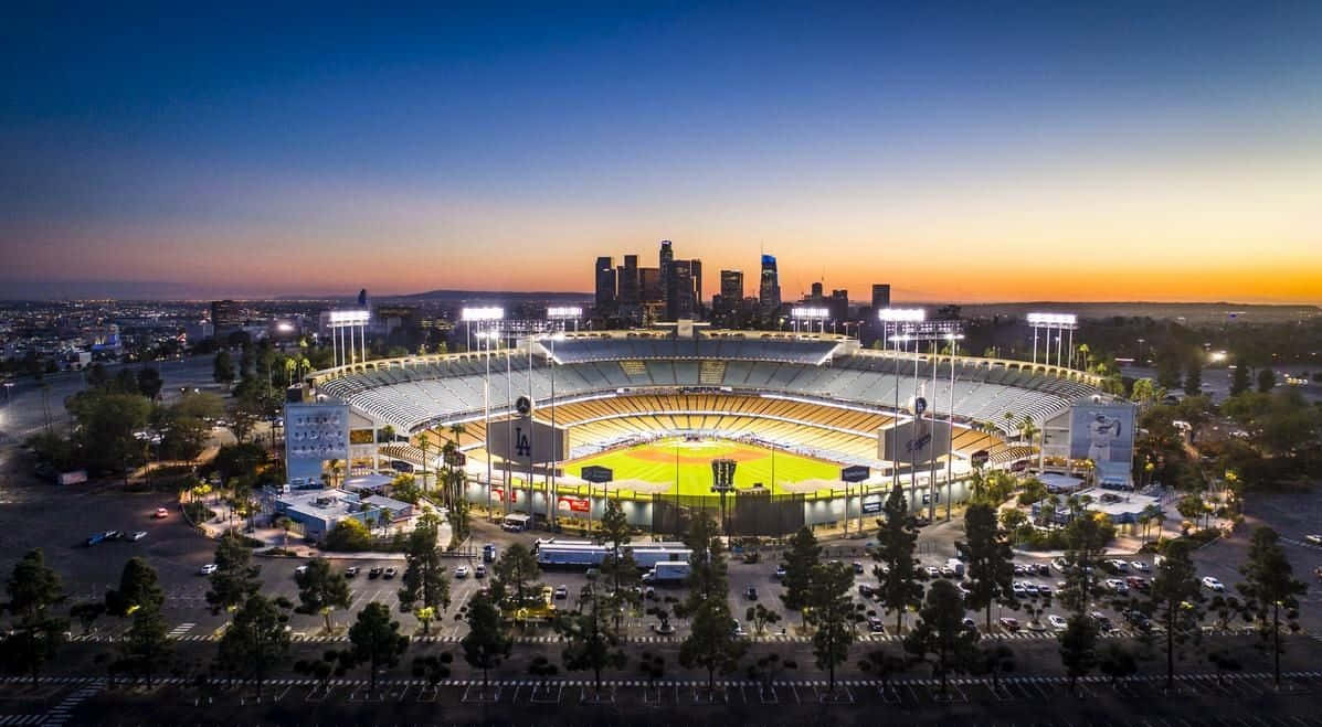 Iconic View Of Dodger Stadium Wallpaper