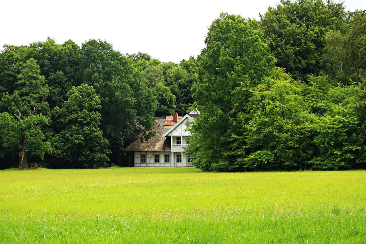 Idyllic Countryside House Wallpaper