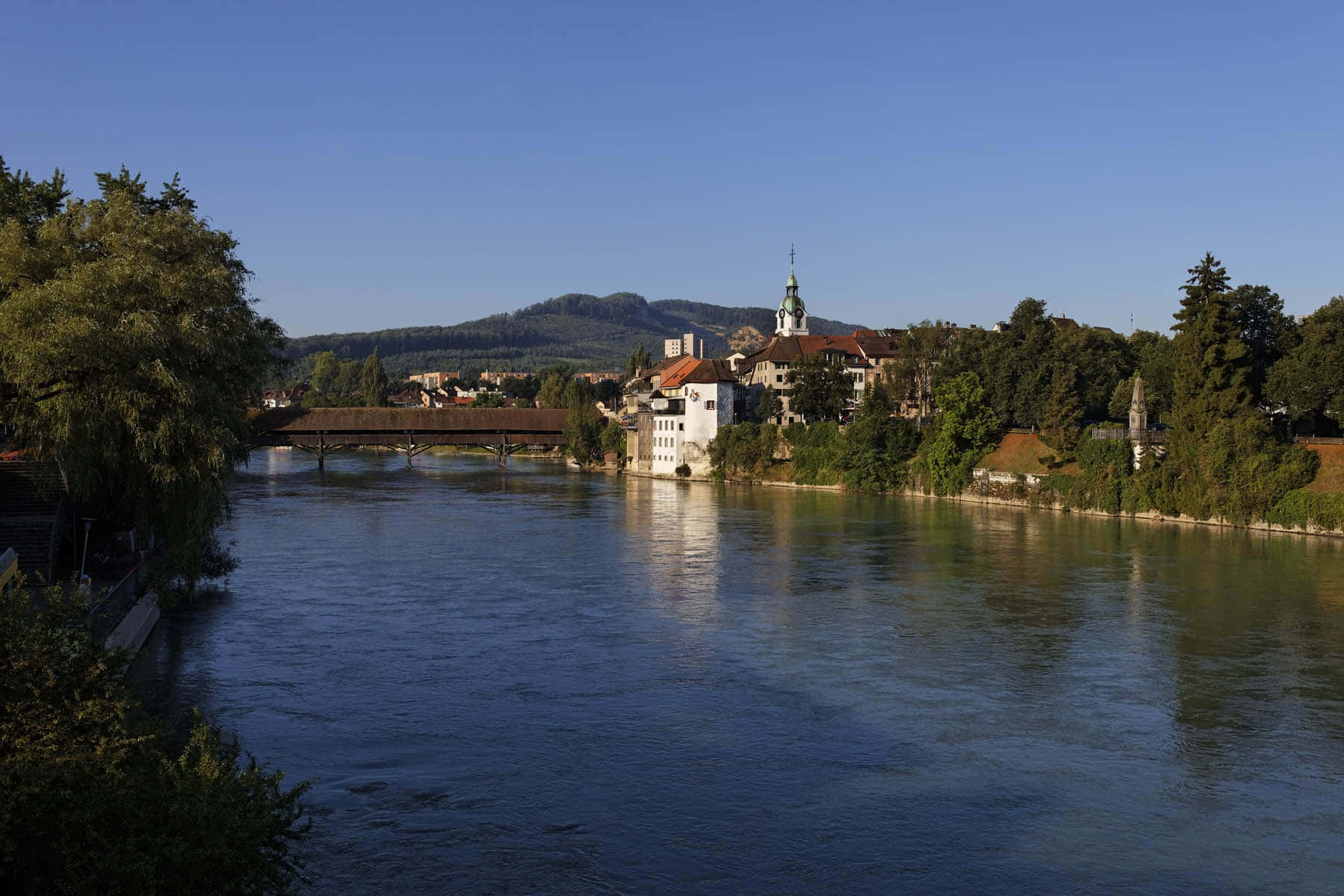 Idyllic View Of Olten City From Above Wallpaper