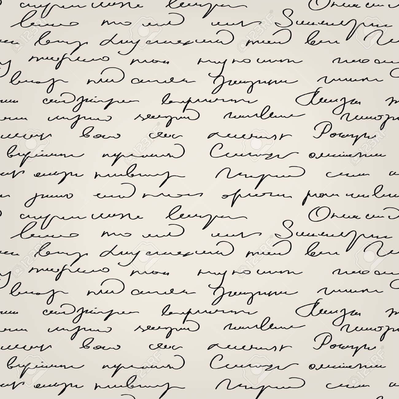 Illegible Cursive Penmanship Wallpaper