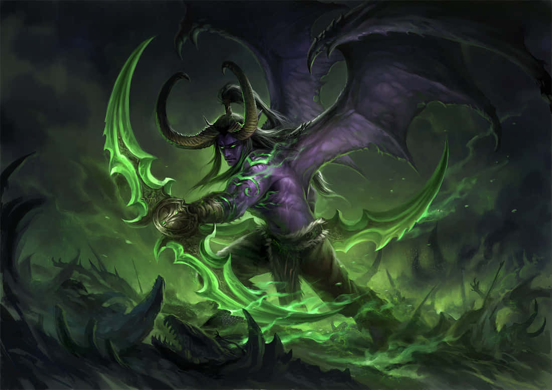 Illidan Stormrage Fel Energy Wallpaper