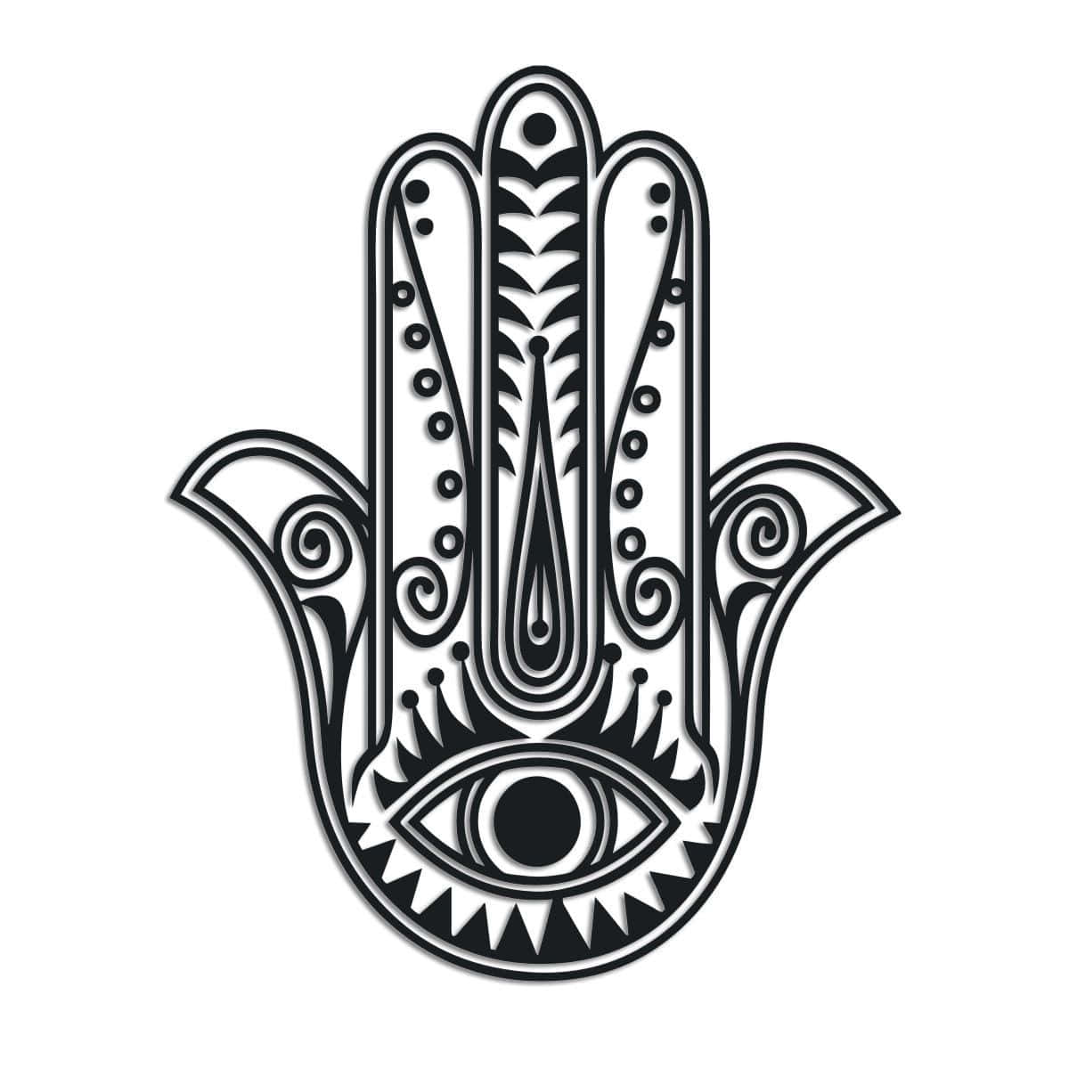 Illuminated Hamsa Hand Symbol Wallpaper