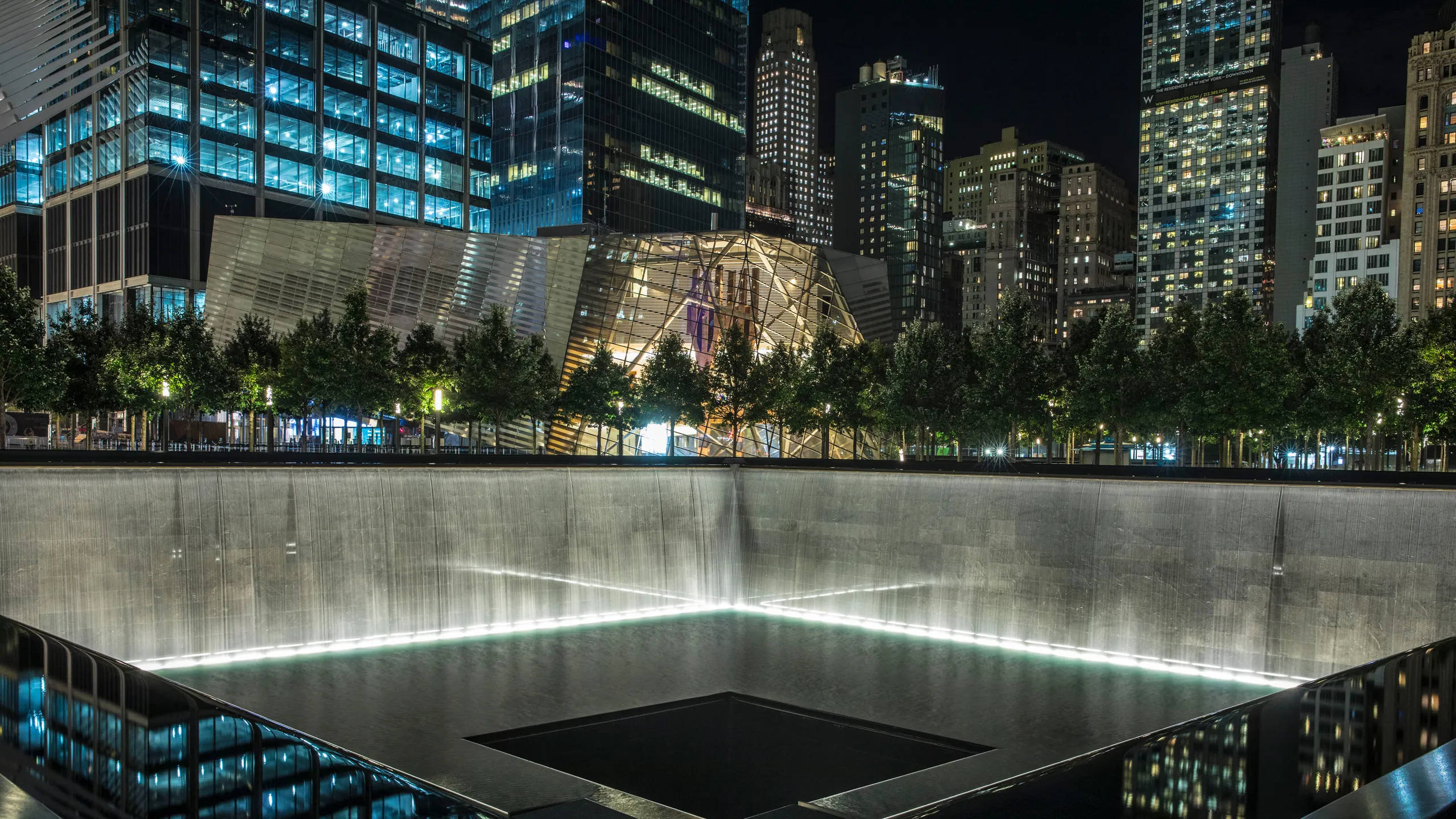 Illuminating Serenity At The 911 Memorial Park Wallpaper